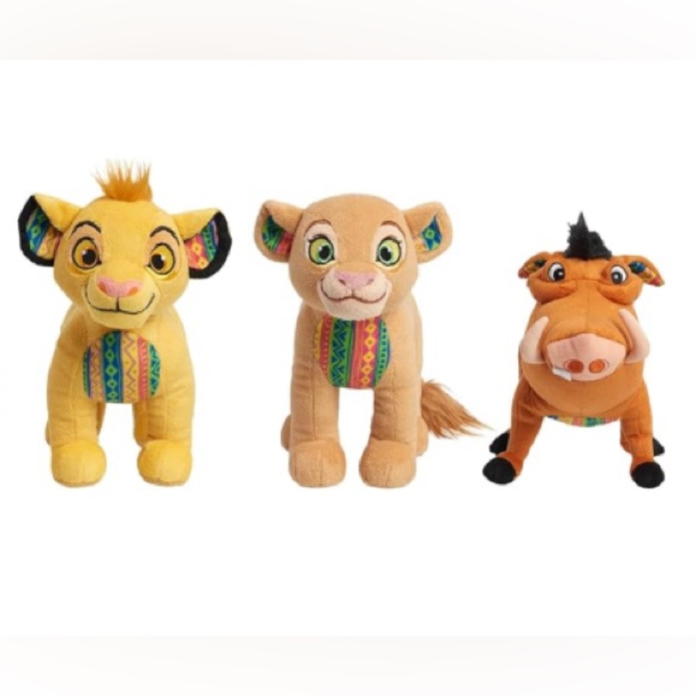 Disney Set of 30th Anniversary Lion King Plush Set - Simba Pumbaa Nala
